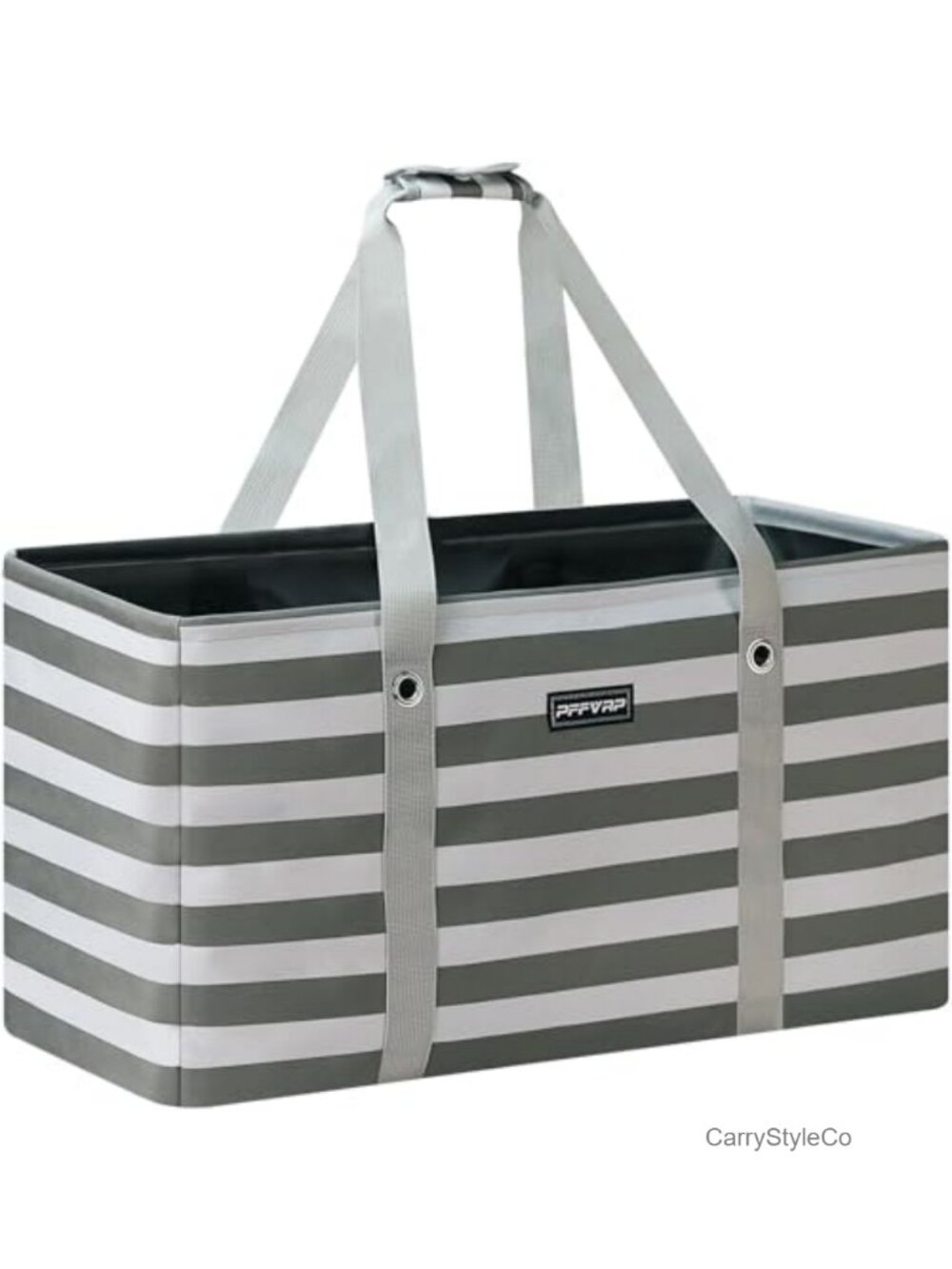 Extra Large Utility Tote Bag Foldable Reusable Grocery Bag Metal Frame